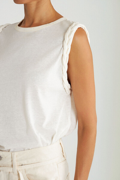 FotoBlusa Helena Malha Linho Off