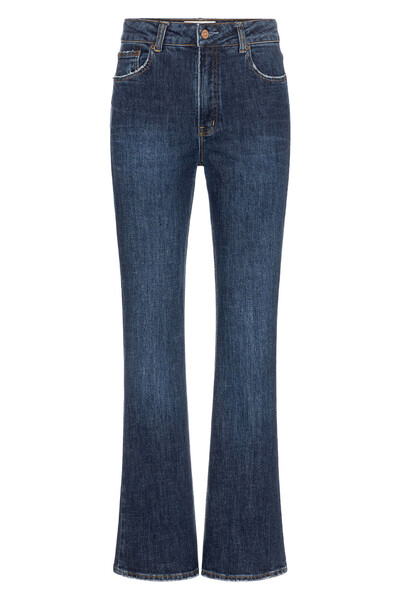 Foto Calça Bootleg Jeans Escuro