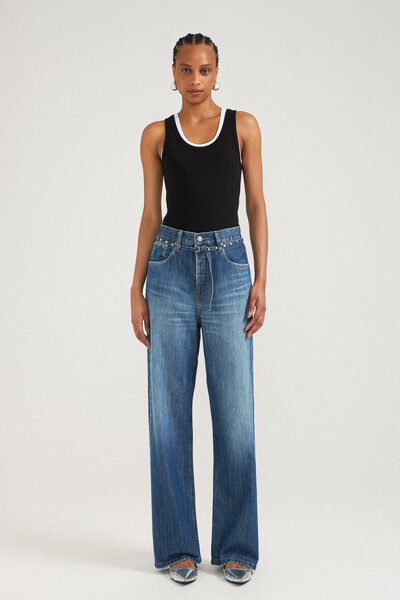 FotoCalça Loose Jeans Escuro