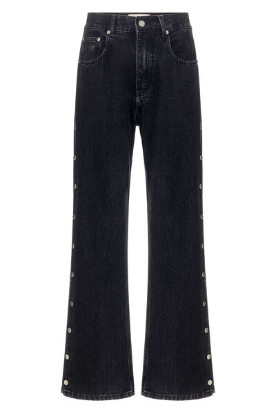Foto Calça Loose Botão Black Jeans