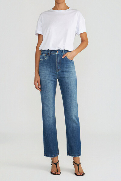 FotoCalça Straight Jeans Escuro