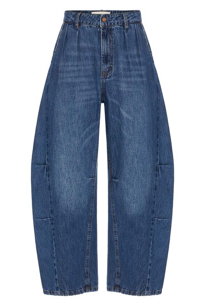 Foto Calça Tailor Barrel Jeans Escuro