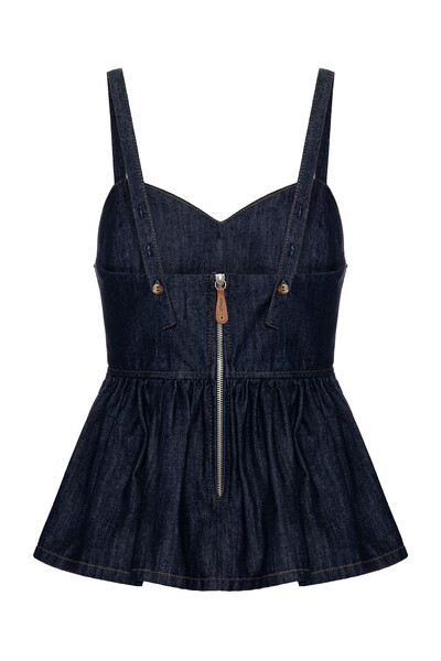 FotoTop Peplum Raw Denim