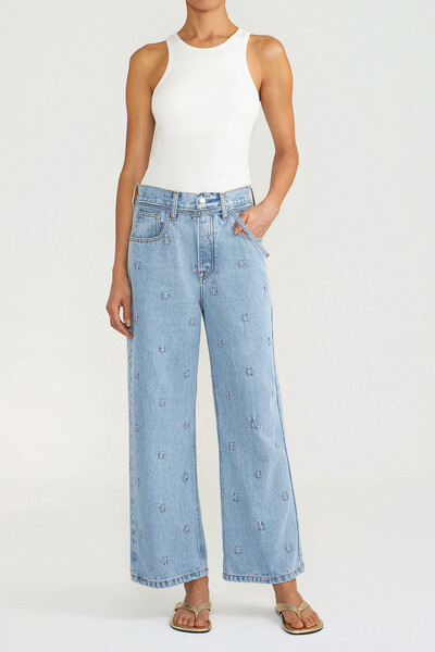 Foto Calça Loose Cropped Asterisco Jeans Vintage