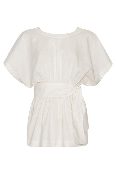 FotoBlusa Venus Cambraia De Linho Off