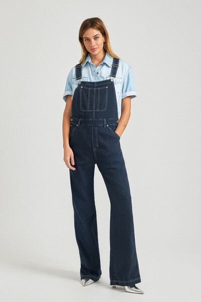 FotoJardineira Wide Leg Navy Denim