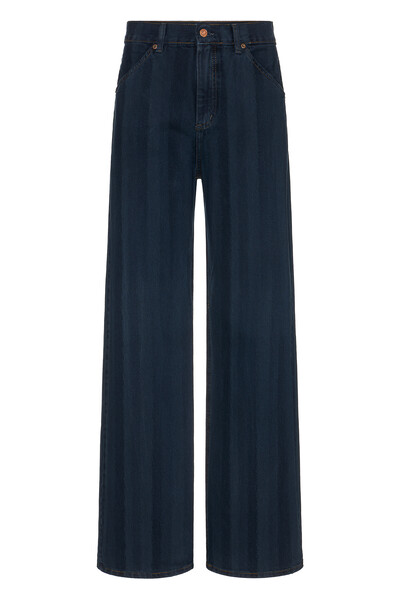 Foto Calça Long Fit Navy Denim