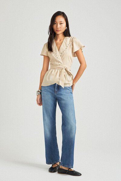 Foto Calça Tie Up Jeans Médio
