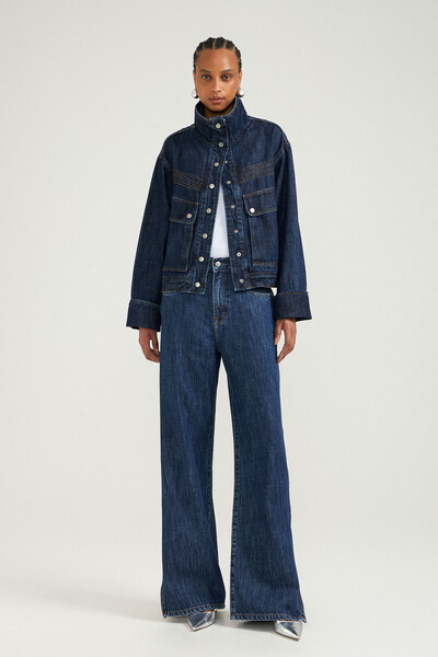 FotoJaqueta Aviator Jeans Médio