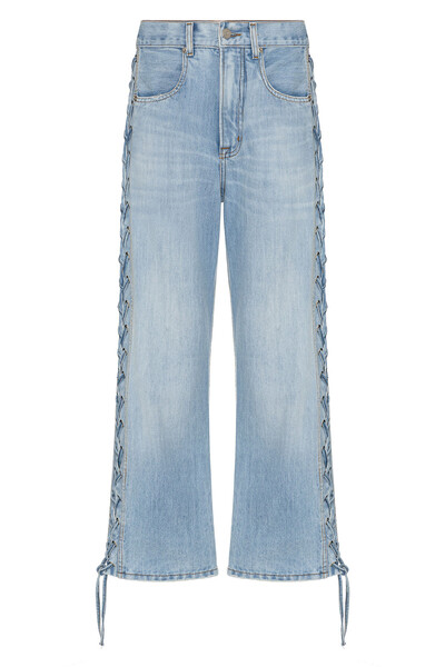 Foto Calça Loose Cropped Laces Jeans Vintage