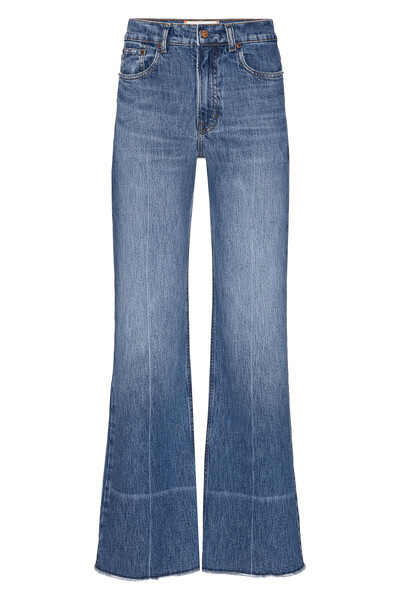 Foto Calça Flare Jeans Médio