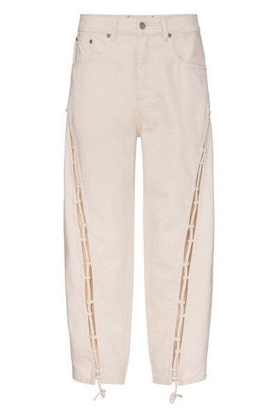 FotoCalça Balloon Trançada Natural Denim