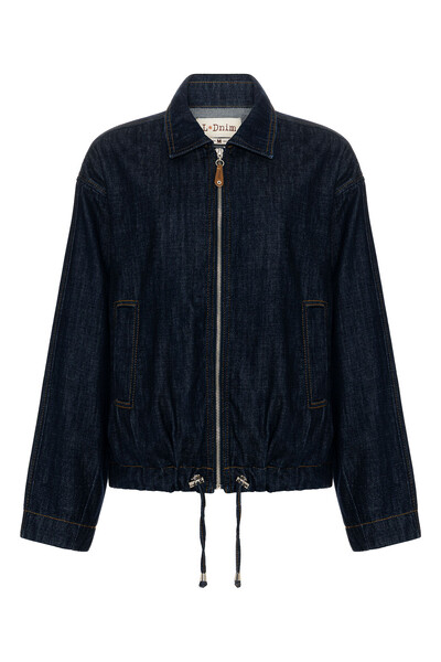 Foto Jaqueta Bomber Ilhós Raw Denim