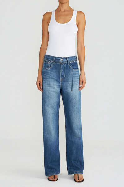 FotoCalça Loose Jeans Escuro
