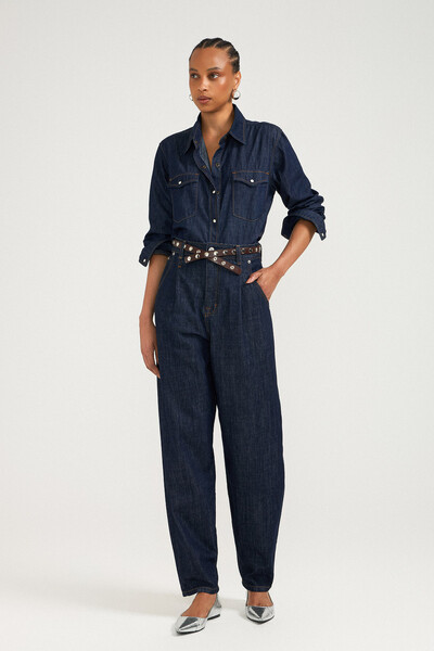 FotoCalça Ballon Raw Denim