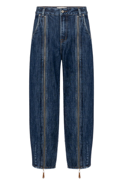 Foto Calça Balloon Zíper Jeans Escuro