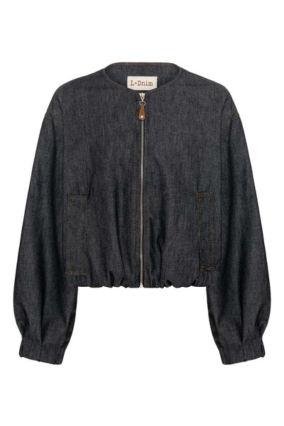 Foto Jaqueta Bomber No Wash Denim