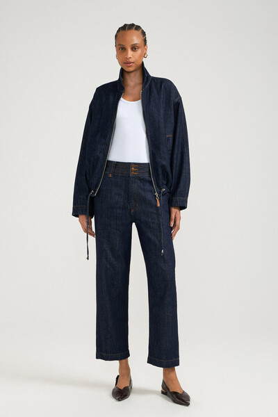 FotoJaqueta Bomber Ilhós Raw Denim