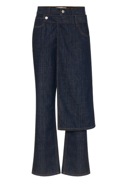 Foto Calça Straight Skirt Raw Denim
