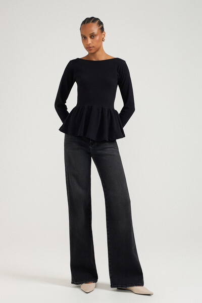 FotoBlusa Peplum Catarina Preta