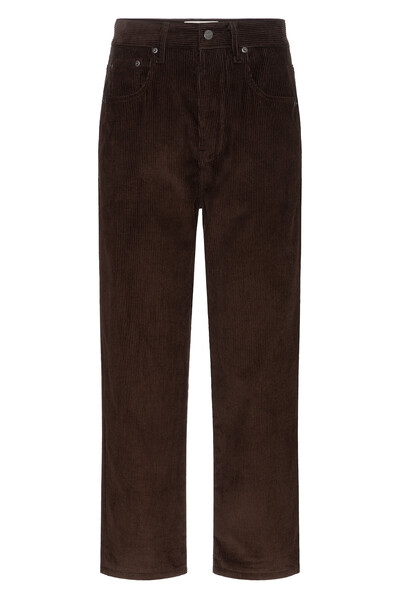 Foto Calça Wide Leg Cropped Veludo Corduroy