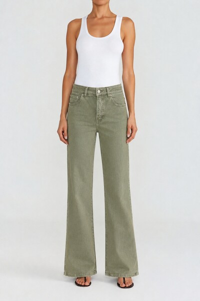 Foto Calça Long Marine Green Denim