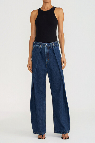 Foto Calça Double Fold Dark Wash Jeans