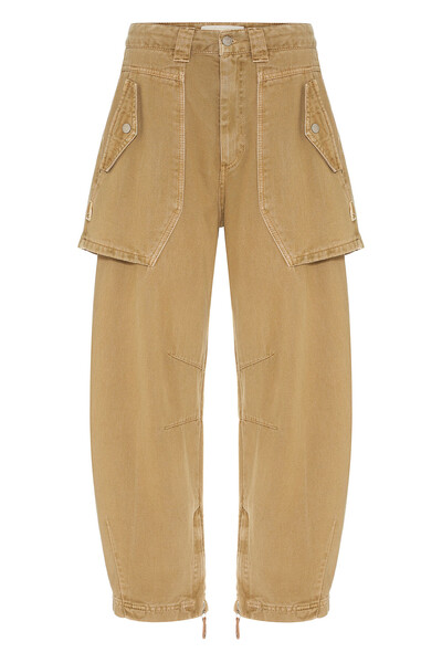 Foto Calça Curve Overlap Khaki Denim