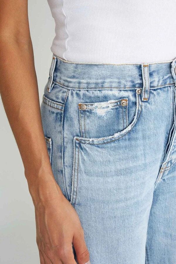 Calça Wide Leg Cropped Jeans Vintage