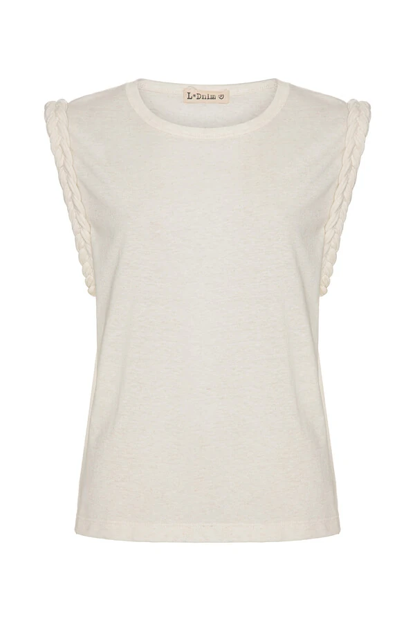 Blusa Helena Malha Linho Off