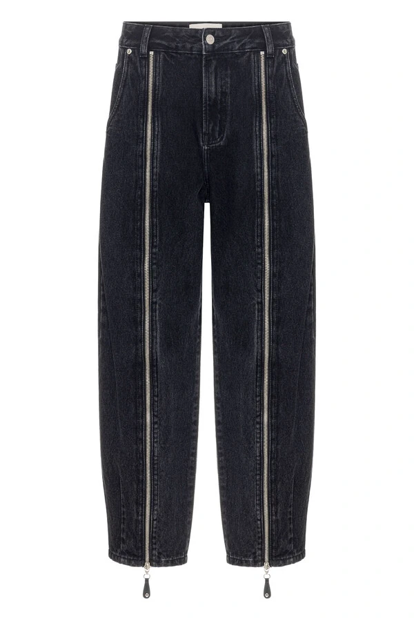Calça Balloon Ziper Black Jeans
