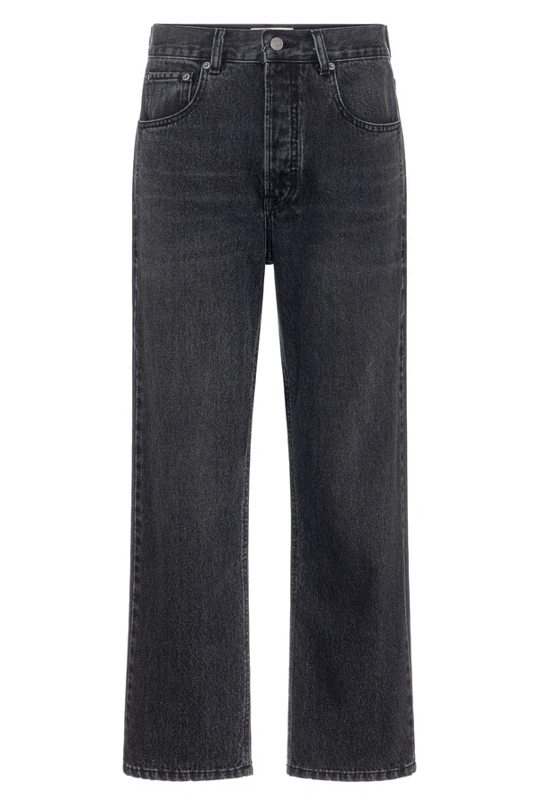 Calça Wide Leg Cropped Black Jeans