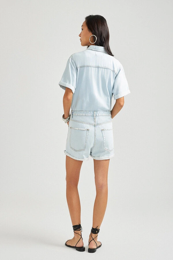 Macaquinho Wide Jeans Vintage