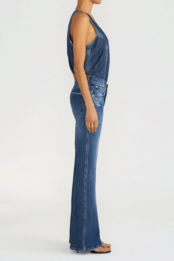 Calça 70'S Stretch Jeans Escuro
