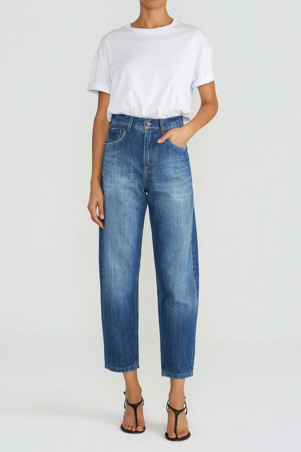 Calça Baggy Lea Jeans Medio