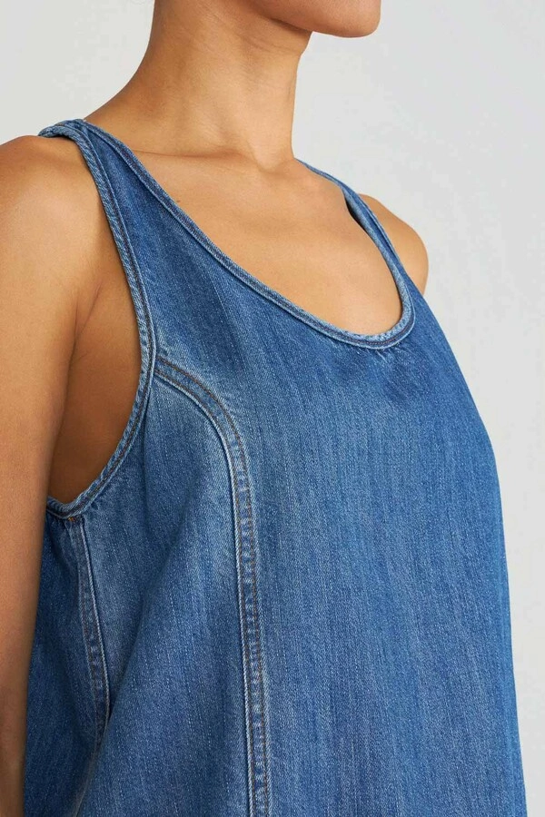 Regata Oversized Jeans Médio