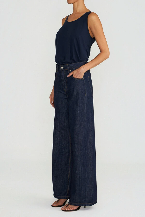 Calça Wide Shift Raw Denim