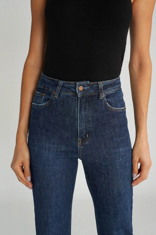 Calça Bootleg Jeans Escuro