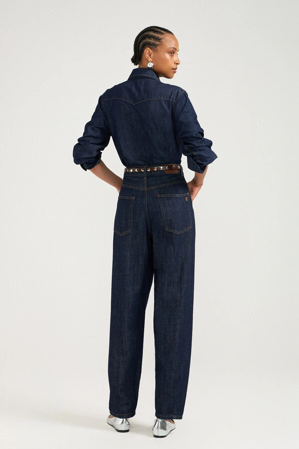 Calça Balloon Raw Denim