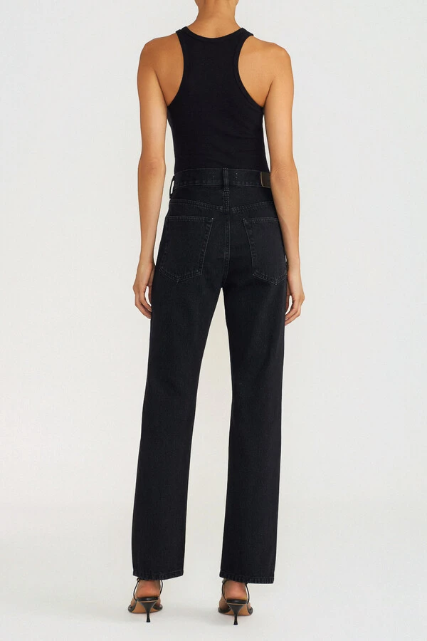 Calça Straight Black Denim