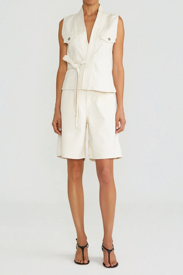 Colete Kimono Natural Denim