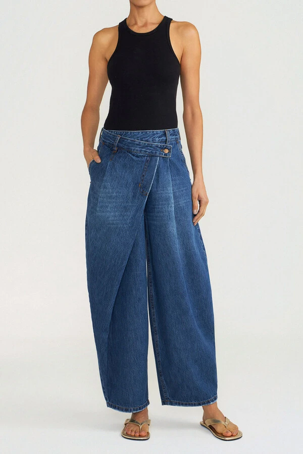 Calça Tailor Crossover Jeans Escuro