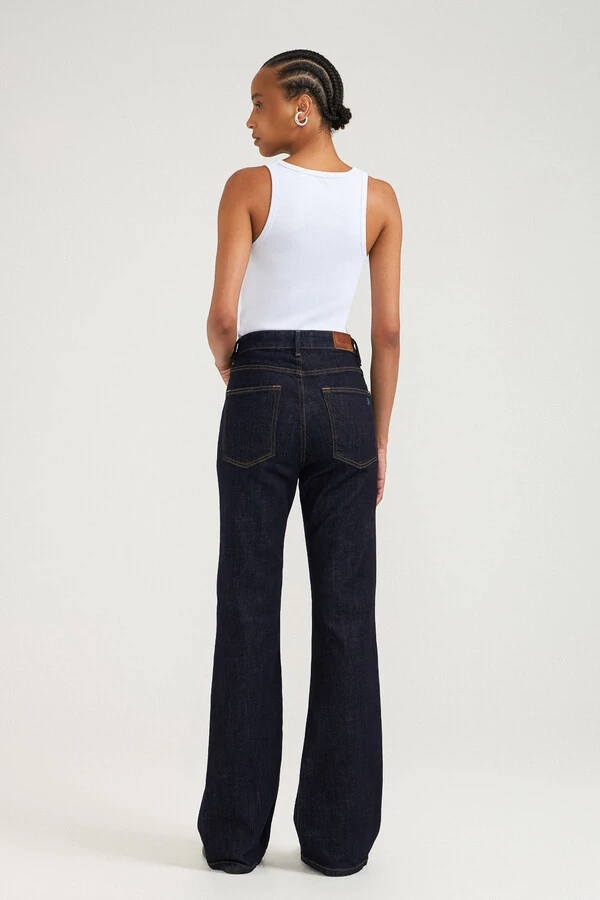 Calça Bootleg Raw Denim