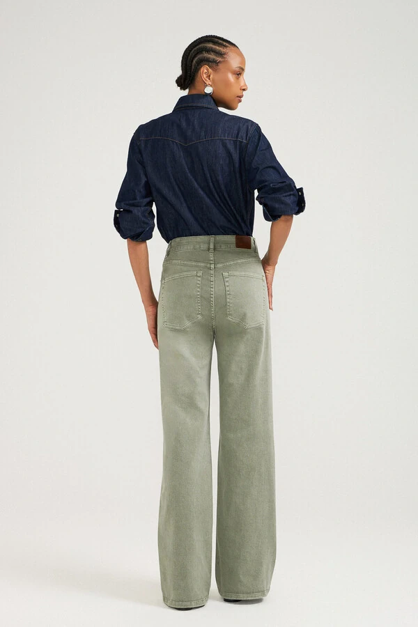 Calça Long Marine Green Denim