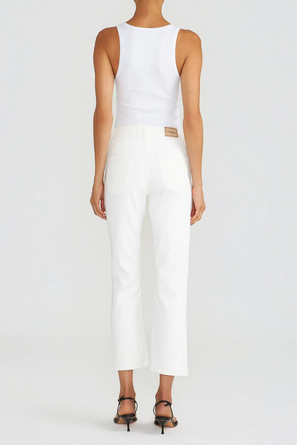 Calça Cropped Off Denim