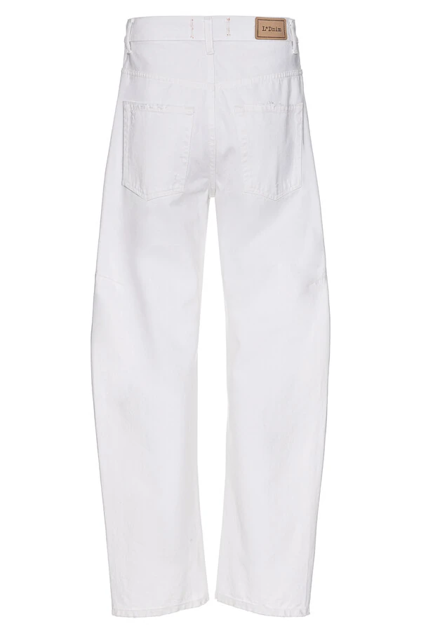 Calça Barrel White Denim