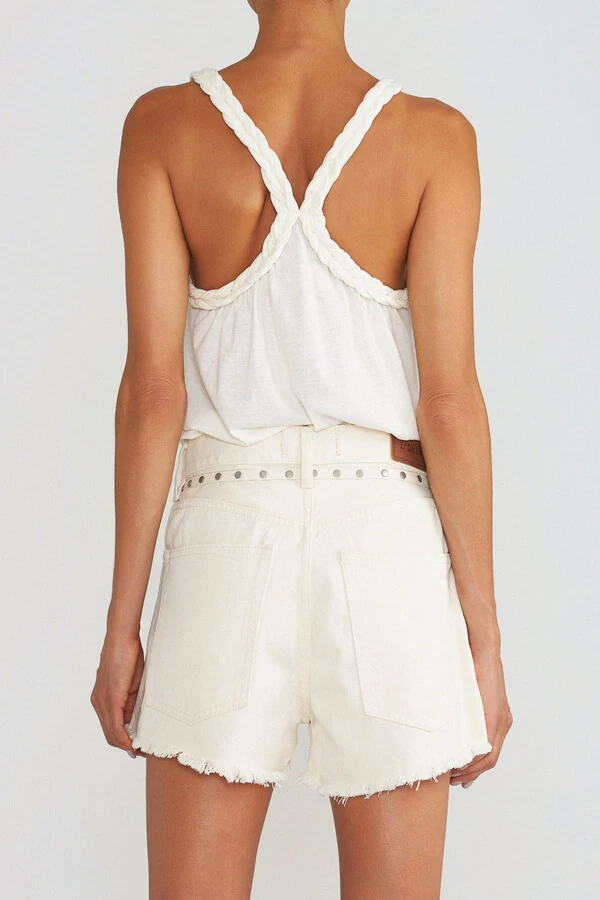 Short Loose Natural Denim