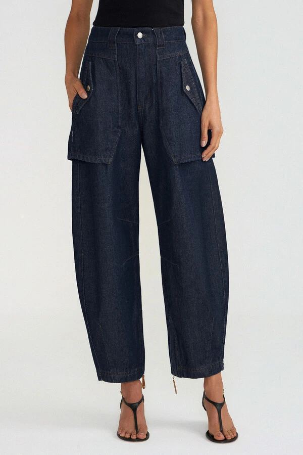 Calça Curve Overlap Raw Denim