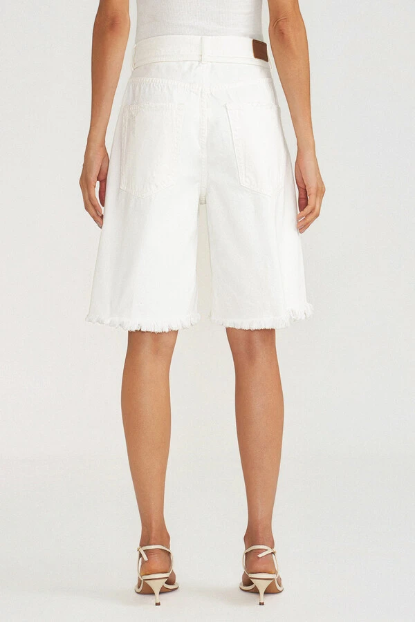 Jorts Loose White Denim