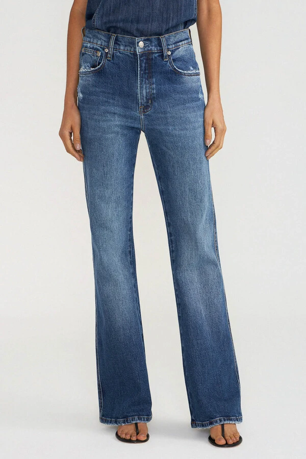 Calça 70'S Stretch Jeans Escuro